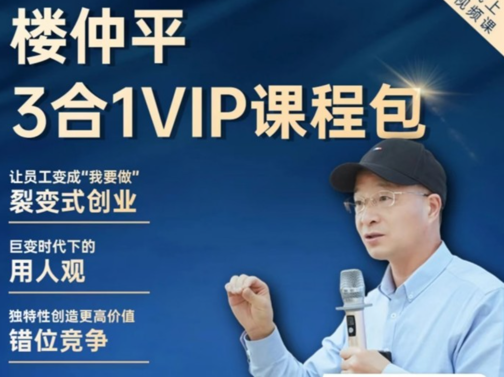 楼仲平VIP课程三合一《用人观》《错位竞争》《自主制创业》 2024最新版